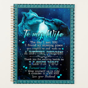 Agenda Presentes para Mulher Carta Para Minha Esposa Eu