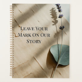 Agenda Pressed Rose Keepsake Guest Book | Heirloom Floral