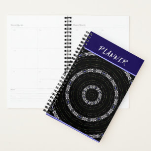 Agenda Preto Azul n Prata Planner