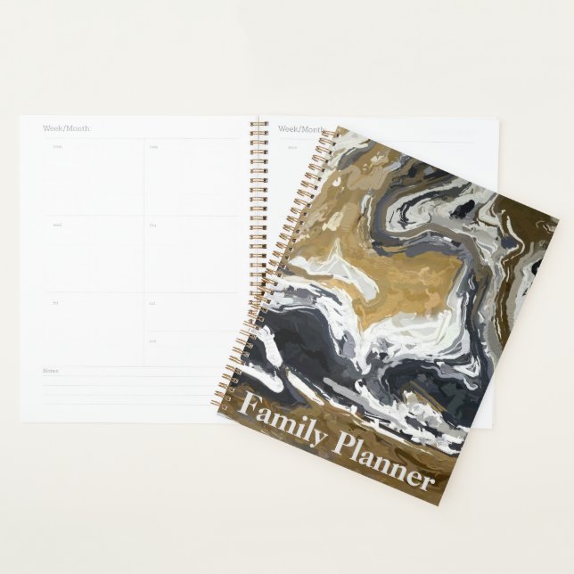 Agenda Preto, branco e Dourado (Exibição)
