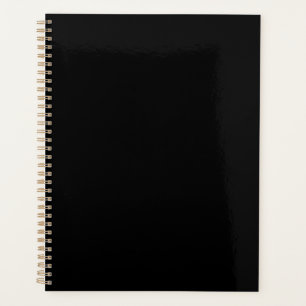 Agenda Preto insano (Preto mais escuro) PERSONALIZÁVEL