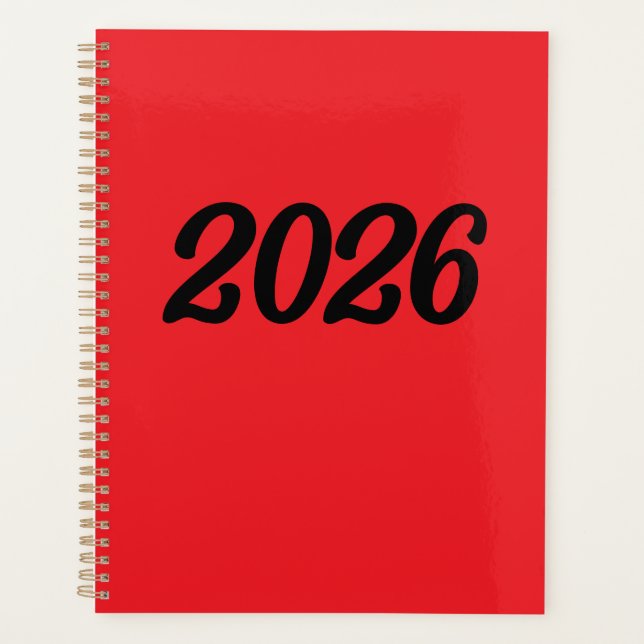 Agenda Preto Vermelho 2026 (Frente)