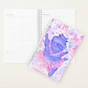 Agenda Prima Ballerina Hippo - Adicionar o seu texto/nome
