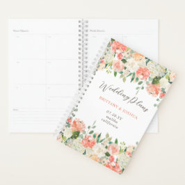 Agenda Primavera Blush Peach Sage Watercolor Casamento Fl