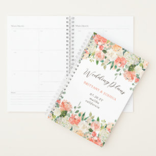 Agenda Primavera Blush Peach Sage Watercolor Casamento Fl
