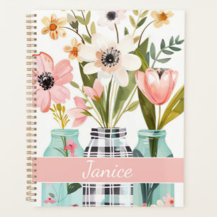 Agenda Primavera com Design de ventilador com nome