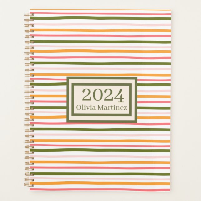 Agenda Primavera de Pastel com Planner Personalizado (Frente)