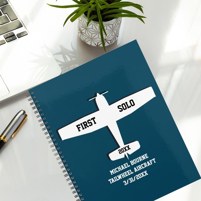 Agenda Primeiro Avião Simples Solo, Foto Personalizada (Criador carregado)
