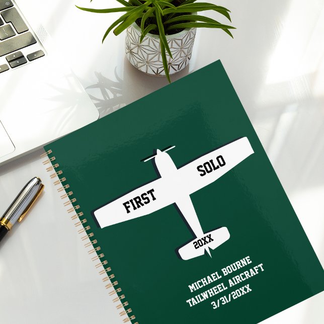 Agenda Primeiro Avião Simples Solo, Foto Personalizada (Criador carregado)