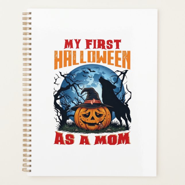Agenda Primeiro Halloween Como Mamãe Pumpkin Wolf Moon_1 (Frente)