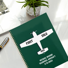 Agenda Primeiro Vôo Solo Simples Avião, Foto Personalizad
