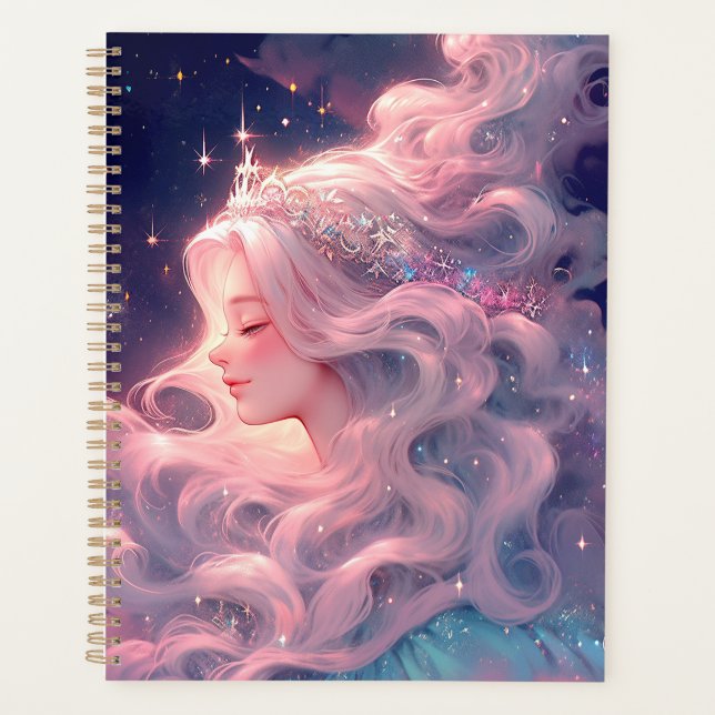 Agenda Princesa Anime Feita De Estrelas (Frente)