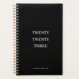 Agenda Produtividade mensal em preto e branco em 2023