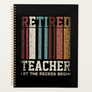Agenda Professor Aposentado Retro Deixe O Recreio Começar