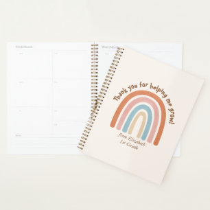 Agenda Professor de Arco-Íris Moderno, Aquarela Obrigado