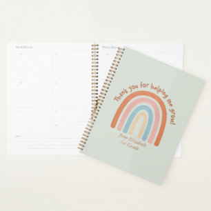 Agenda Professor de Arco-Íris Moderno, Aquarela Obrigado