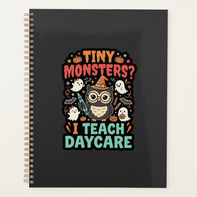 Agenda Professor de Creche de Halloween Monstros Pequenos (Frente)