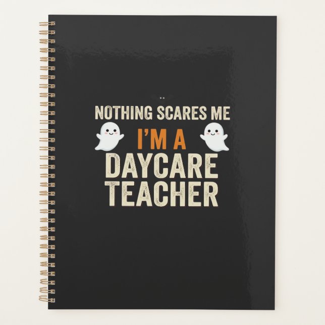 Agenda Professor de Creche Design de Fantasma de Hallowee (Frente)