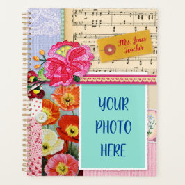 Agenda Professor de escola doméstica de arte em colagem d