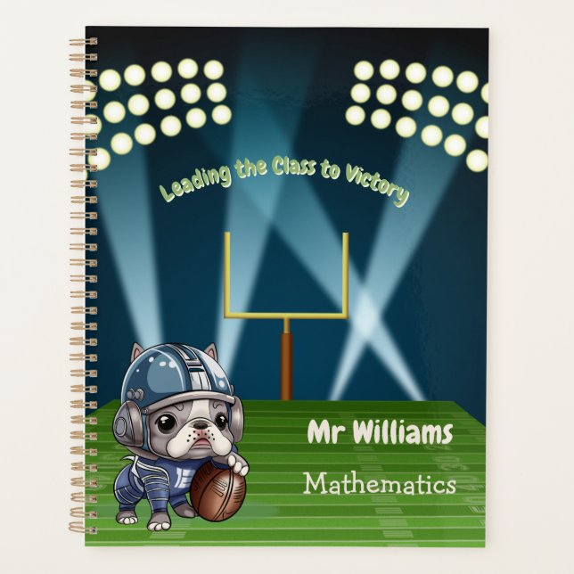 Agenda professor de estádio de quarterback de buldogue fr (Frente)