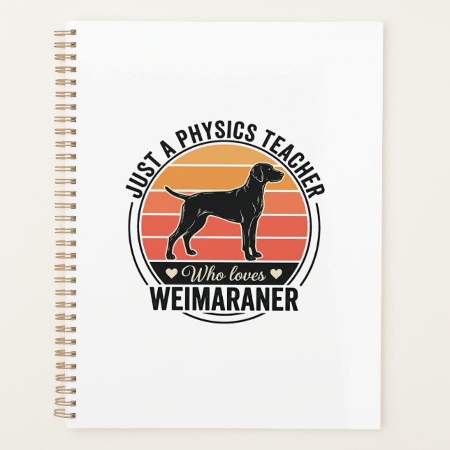 Agenda Professor de Física Ama Weimaraner Design de Cacho (Frente)