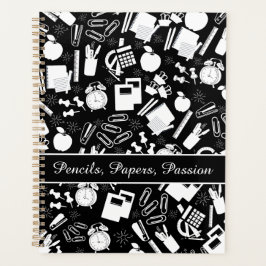 Agenda Professor de padrão de suprimentos da escola branc