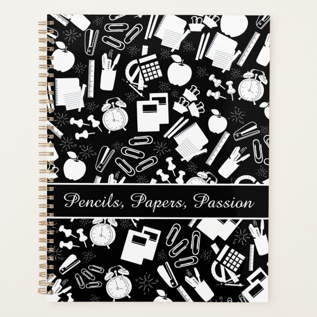 Agenda Professor de padrão de suprimentos da escola branc (Frente)