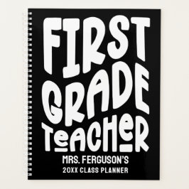 Agenda Professor do 1º ano Design de Tipografia Simples T