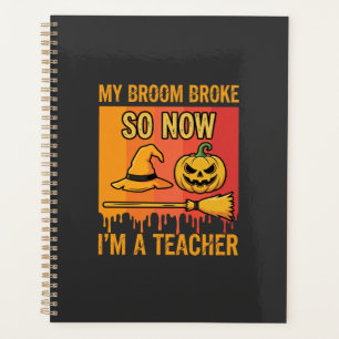 Agenda Professor engraçado de Halloween Meu cabo da vasso