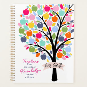 Agenda Professor obrigado de macieira colorida para você