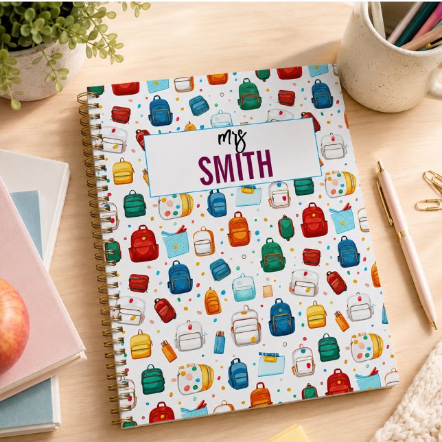 Agenda Professor Personalizado – Nome Personalizado Volta (Personalized Teacher – Custom Name Back to school Planner)