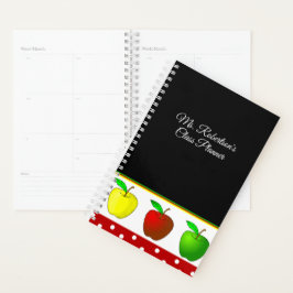 Agenda Professores Colorido Maçãs Planner Diário