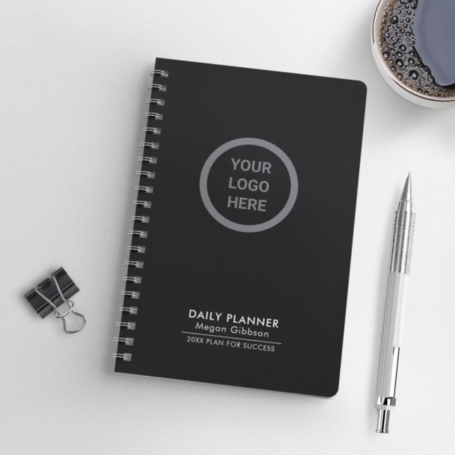 Agenda Promocional de logotipo da Elegante Black Company (Black Planner)