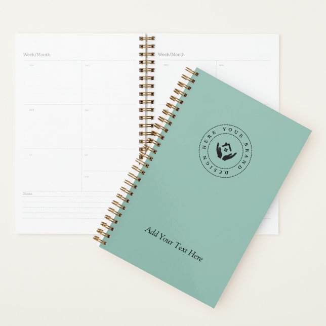 Agenda Promocional de texto e logotipo personalizado mini (Exibição)