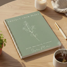 Proteger Sua Paz Personalizado 2026 Verde Salvia