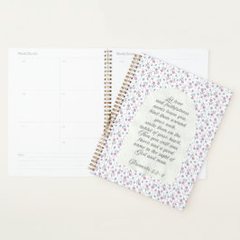 Agenda Provérbios 3:3–4 Escritura Floral