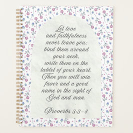 Agenda Proverbs 3:3–4 Floral Scripture 