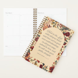 Agenda Proverbs 3:5–6 Trust in the Lord Vintage Floral
