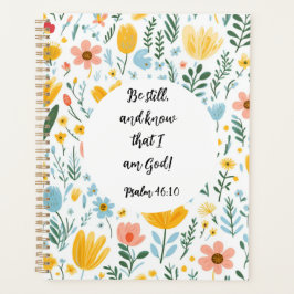 Agenda Psalm 46:10 Floral Planner