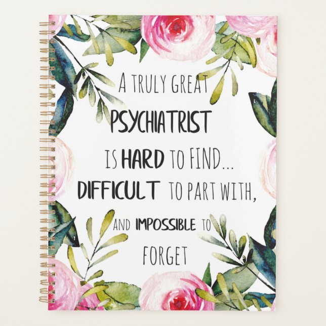 Agenda Psiquiatra Obrigado presente de agradecimento (Frente)