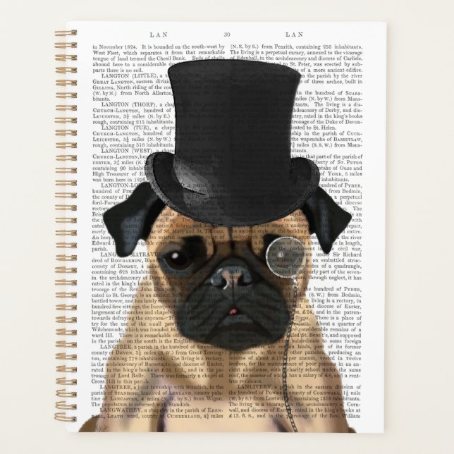 Agenda Pug, Chapéu Formal e Chapéu (Frente)