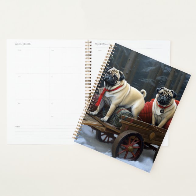Agenda Pug Christmas Fesason Season (Exibição)
