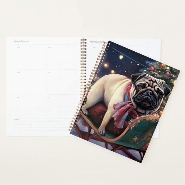 Agenda Pug Christmas Fesason Season (Exibição)
