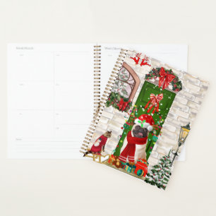 Agenda Pug Dog Christmas