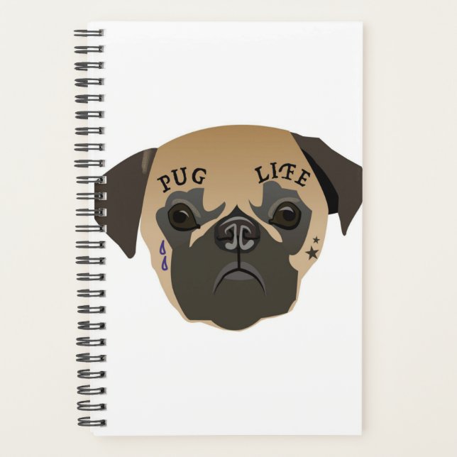 Agenda Pug Lovers | Vida útil cúbica (Frente)