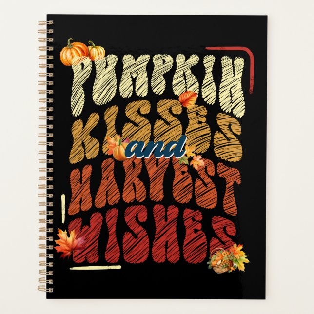 Agenda Pumpkin Kisses e Colheita de Desejos, Cozy Fall (Frente)