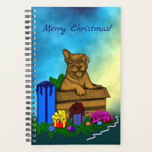 Agenda Puppy em uma caixa, Merry Xmas
