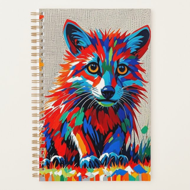 Agenda Puppy Expressiva abstrato art design (Frente)