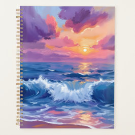 Agenda Purple Blush Sunset | Ocean Glimmer Watercolor