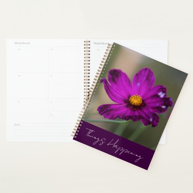 Agenda Purple Flower Planner (Exibição)